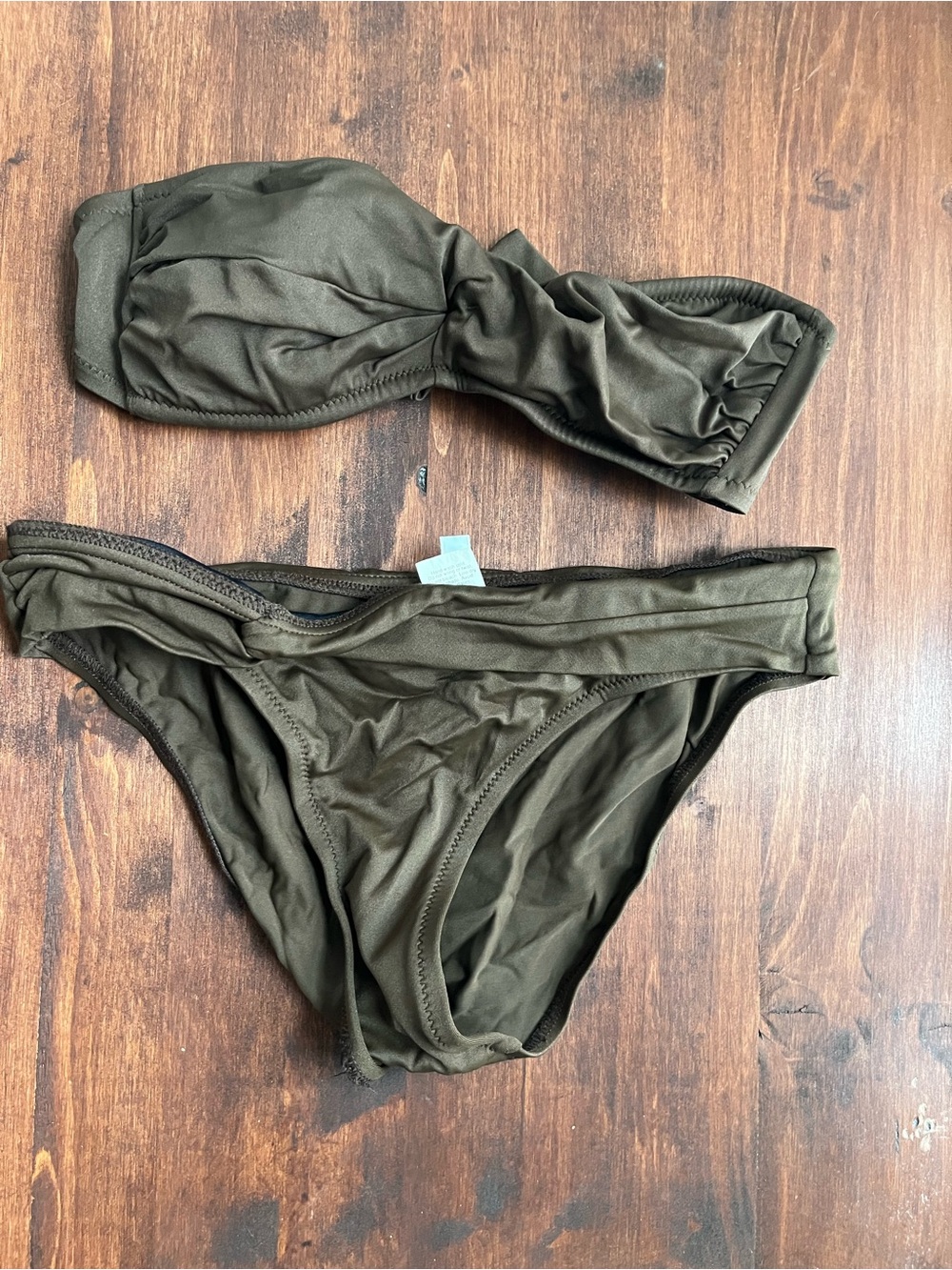 J. Crew brown Bandeau Bikini Set